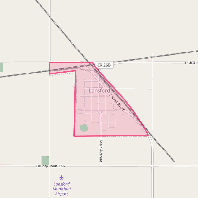 Map of Lansford