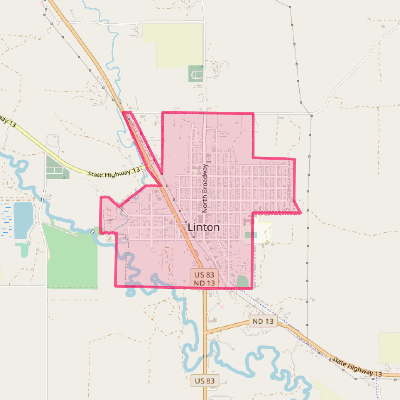 Map of Linton