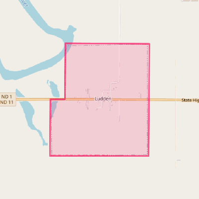 Map of Ludden