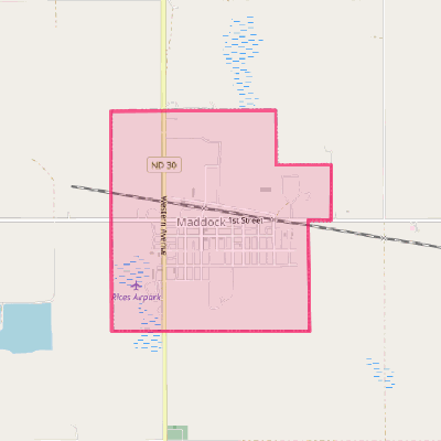 Map of Maddock