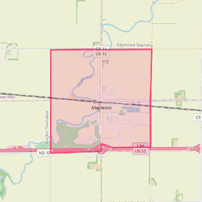 Map of Mapleton