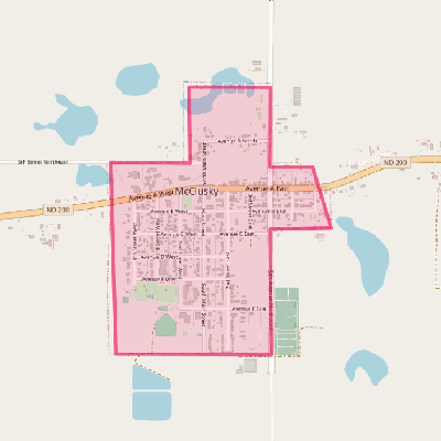 Map of McClusky