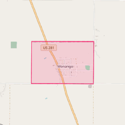 Map of Monango
