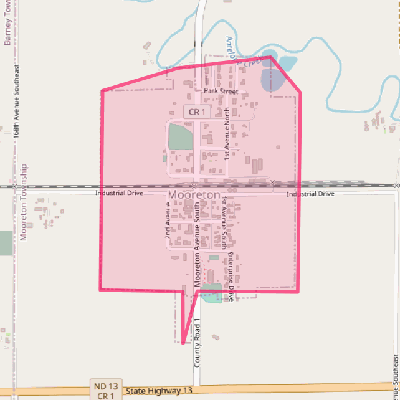 Map of Mooreton