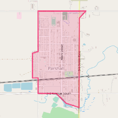 Map of Parshall