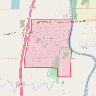 Map of Pembina