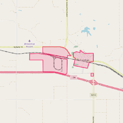 Map of Richardton