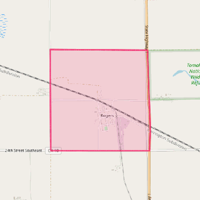 Map of Rogers