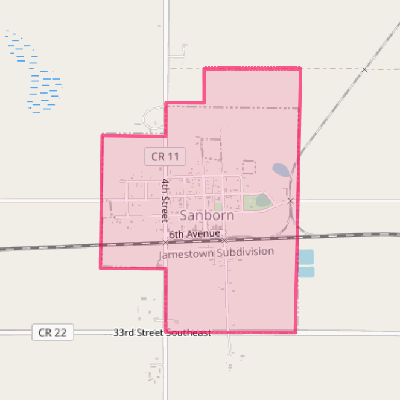 Map of Sanborn