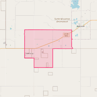 Map of Shell Valley