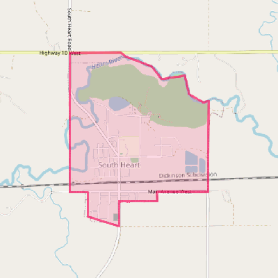 Map of South Heart