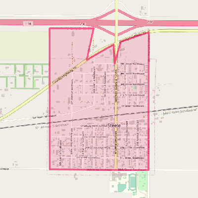 Map of Steele