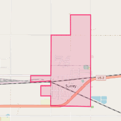 Map of Surrey