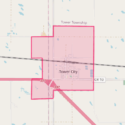 Map of Tower City