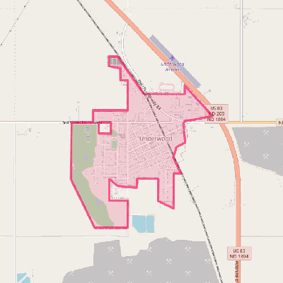 Map of Underwood