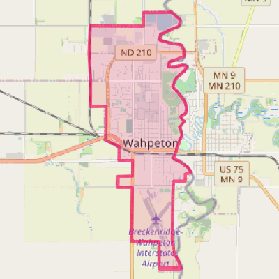 Map of Wahpeton