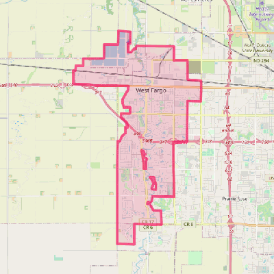 Map of West Fargo