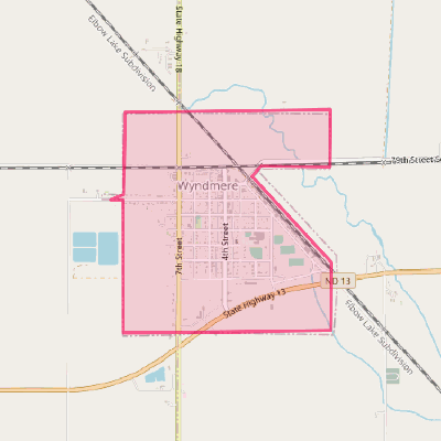 Map of Wyndmere