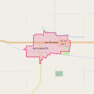 Map of Ainsworth