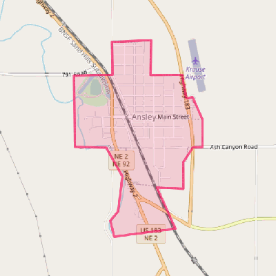 Map of Ansley