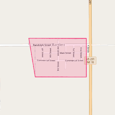 Map of Bartlett