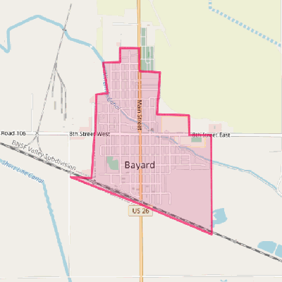 Map of Bayard