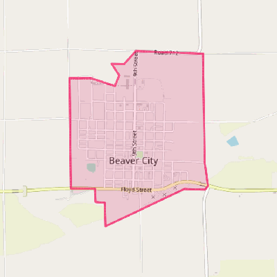 Map of Beaver City