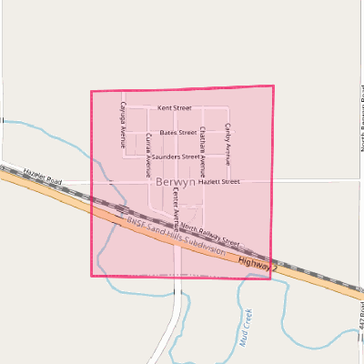 Map of Berwyn