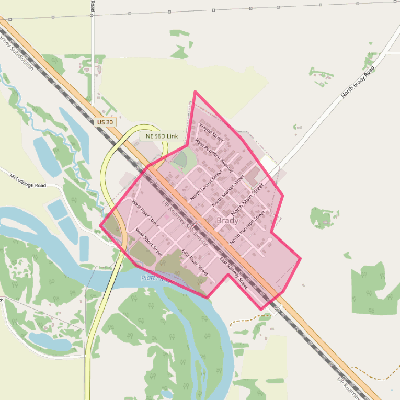 Map of Brady