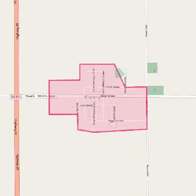 Map of Bruning