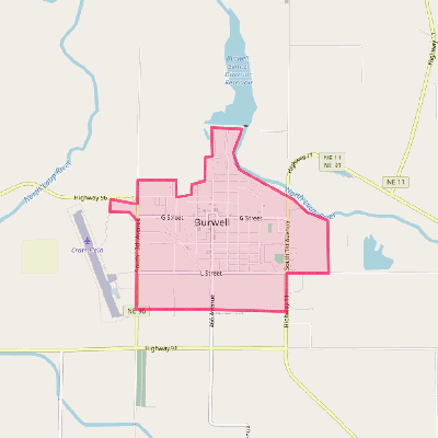Map of Burwell