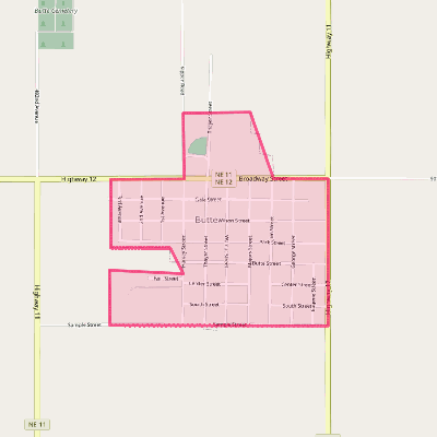 Map of Butte