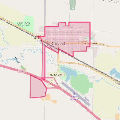 Map of Chappell