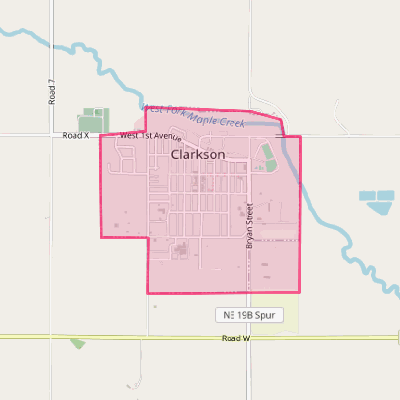 Map of Clarkson