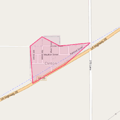 Map of Clinton