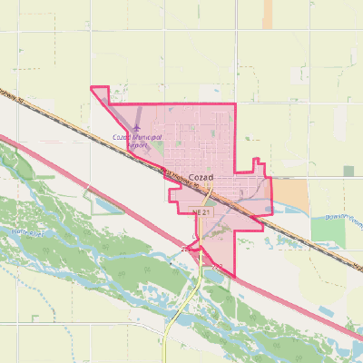 Map of Cozad