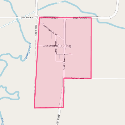 Map of Cushing