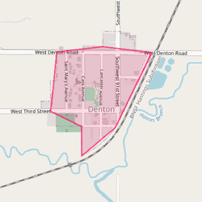 Map of Denton