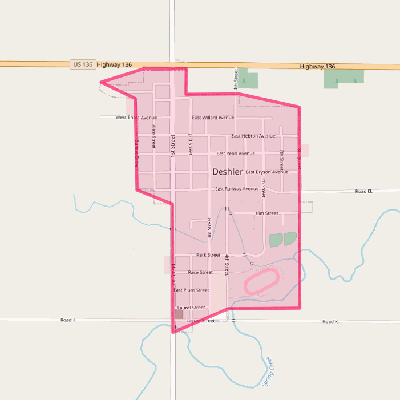 Map of Deshler