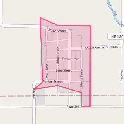 Map of Deweese