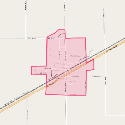 Map of Duncan