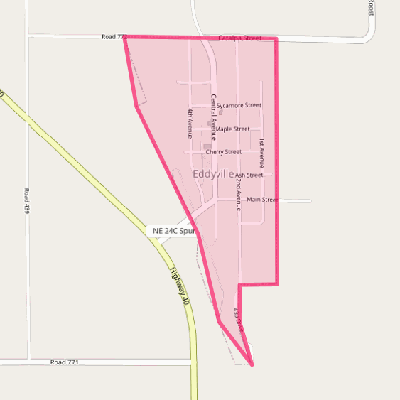 Map of Eddyville