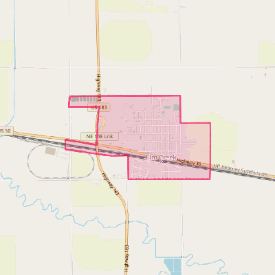 Map of Elm Creek