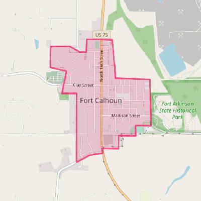 Map of Fort Calhoun