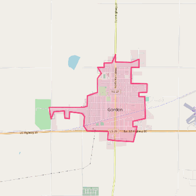 Map of Gordon