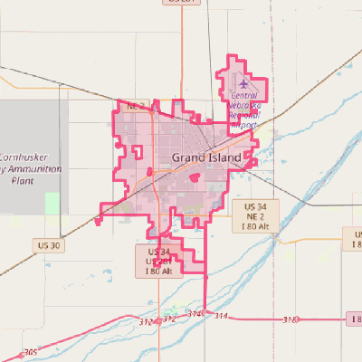 Map of Grand Island