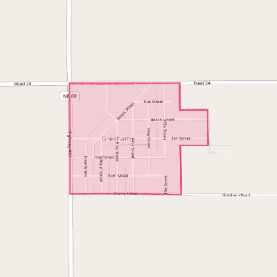 Map of Gresham