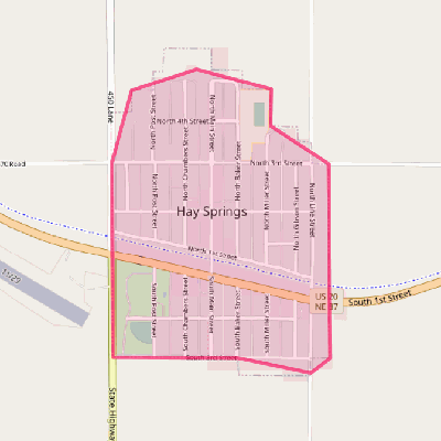 Map of Hay Springs