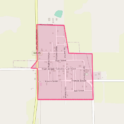 Map of Hayes Center