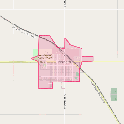 Map of Hemingford